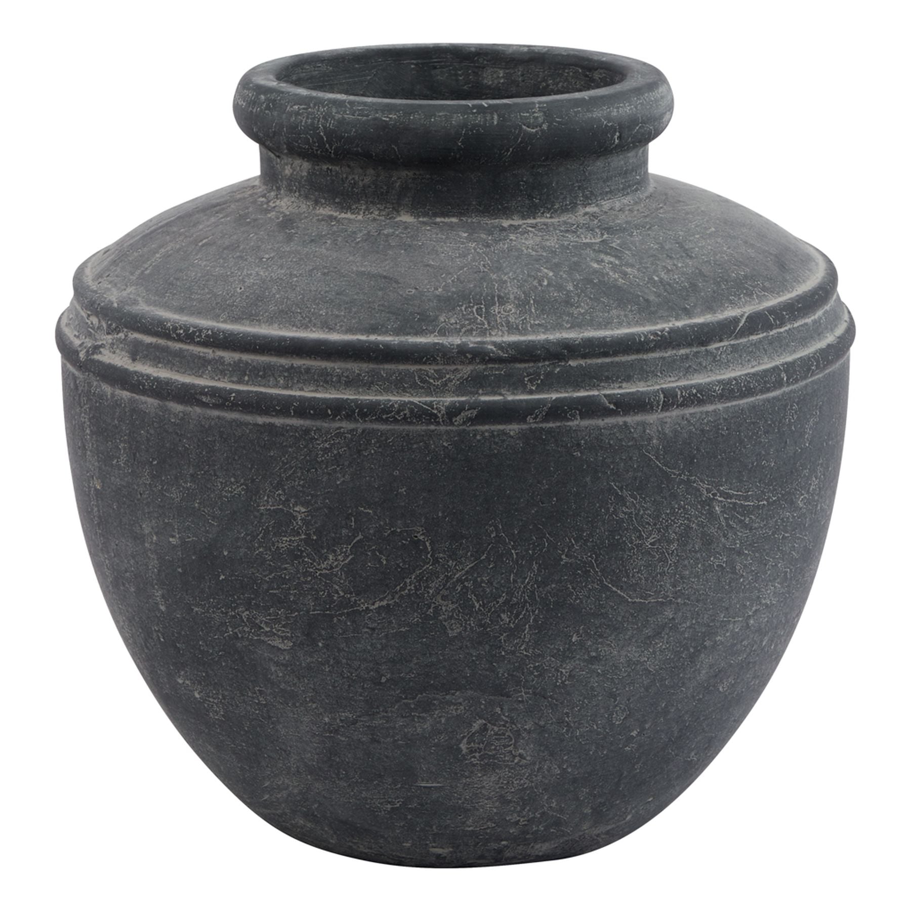 Mediterranean with our Amalfi Grey Water Pot. Made of robust ceramic, its timeless character, classic ribbed detailing, and elegant wide neck, will elevate any space. Perfect for indoor or outdoor styling, pair with natural materials and dried botanicals.